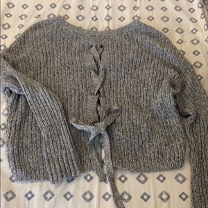 Beautiful Crop Tie Back Hollister Sweater